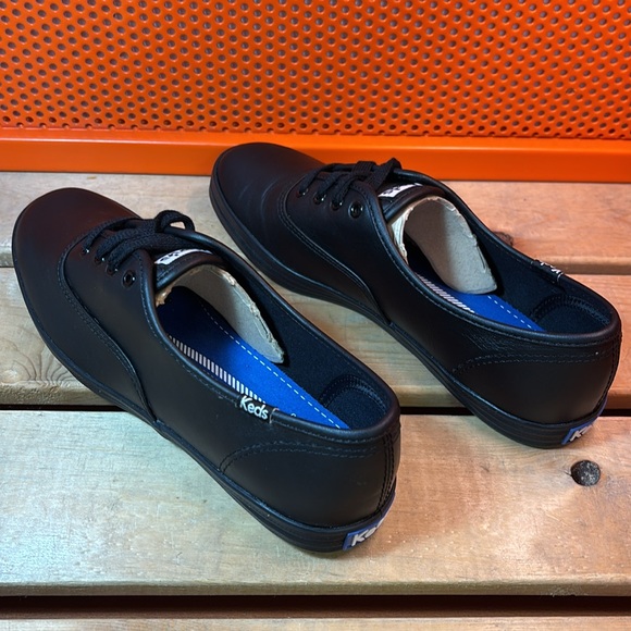 Keds Women's Champion Black/Black Leather - Picture 4 of 9
